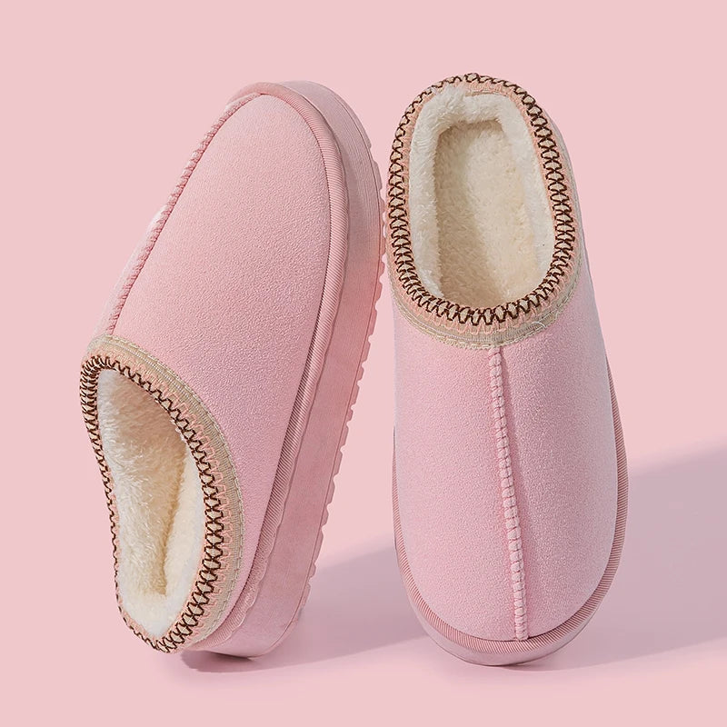 Indulge in Cozy Luxury with Our Women's Plush Slippers - Perfect Warmth and Style for Winter Indoors and Outdoors