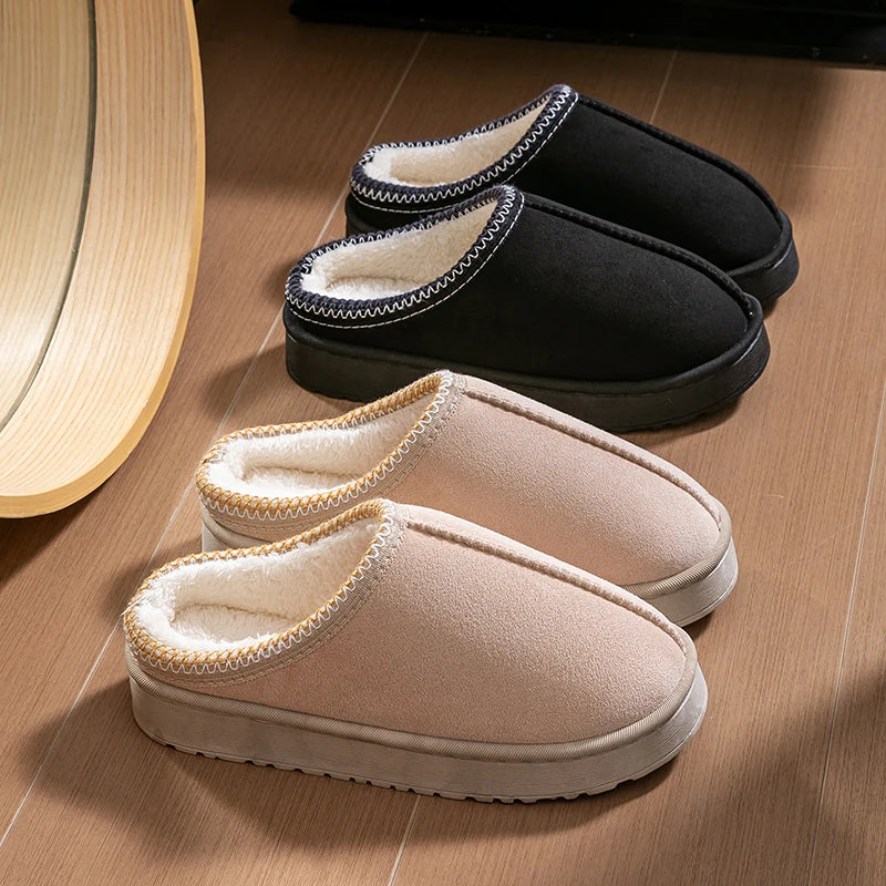 Indulge in Cozy Luxury with Our Women's Plush Slippers - Perfect Warmth and Style for Winter Indoors and Outdoors
